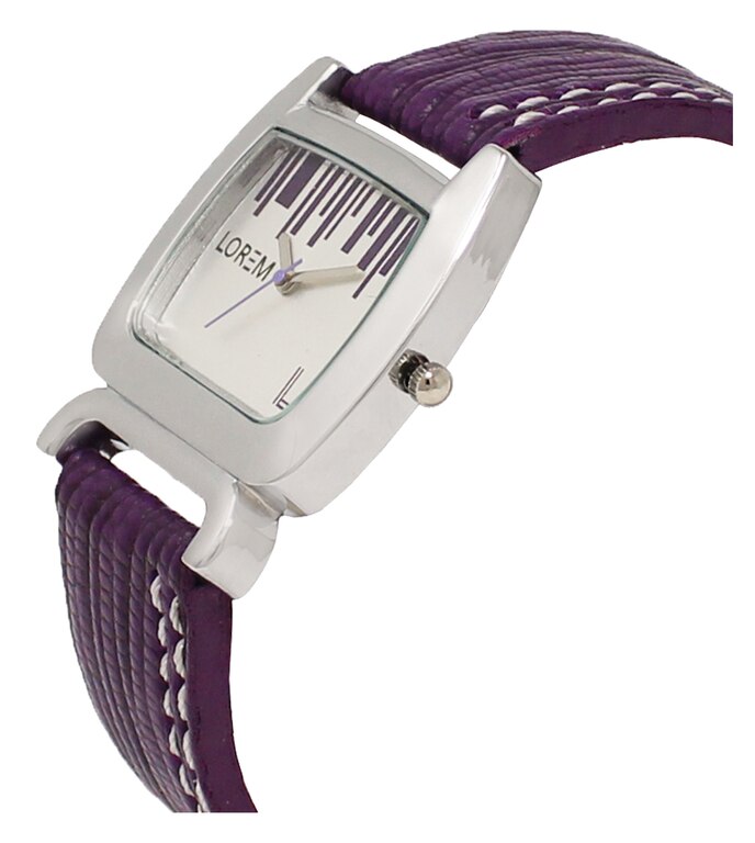 LOREM Analogue White Dial Leather Strap Watch For Women And Girls